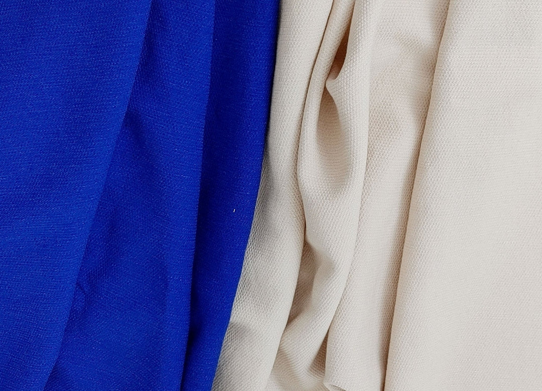 Premium Linen Rayon Tencel Dobby Stretch Fabric - Soft, Breathable, Versatile Material for Clothing and Crafts 7232 7233 - The Linen Lab - Blue