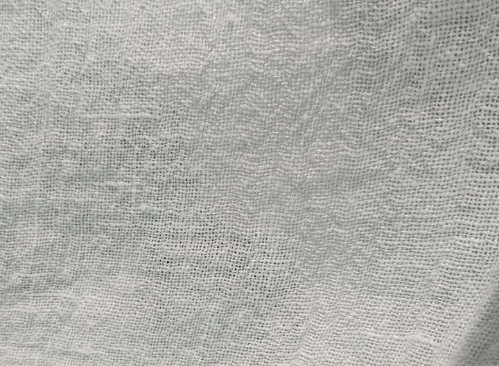 Pure Linen Slight Wrinkle - Effect Fabric - High - Twist Yarn, Low Density 6554 - The Linen Lab - White