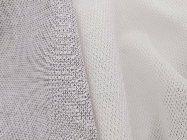 Rhombus Linen Cotton Fabric V-Shape Heald Medium Weight 4675 4351 - The Linen Lab - Grey