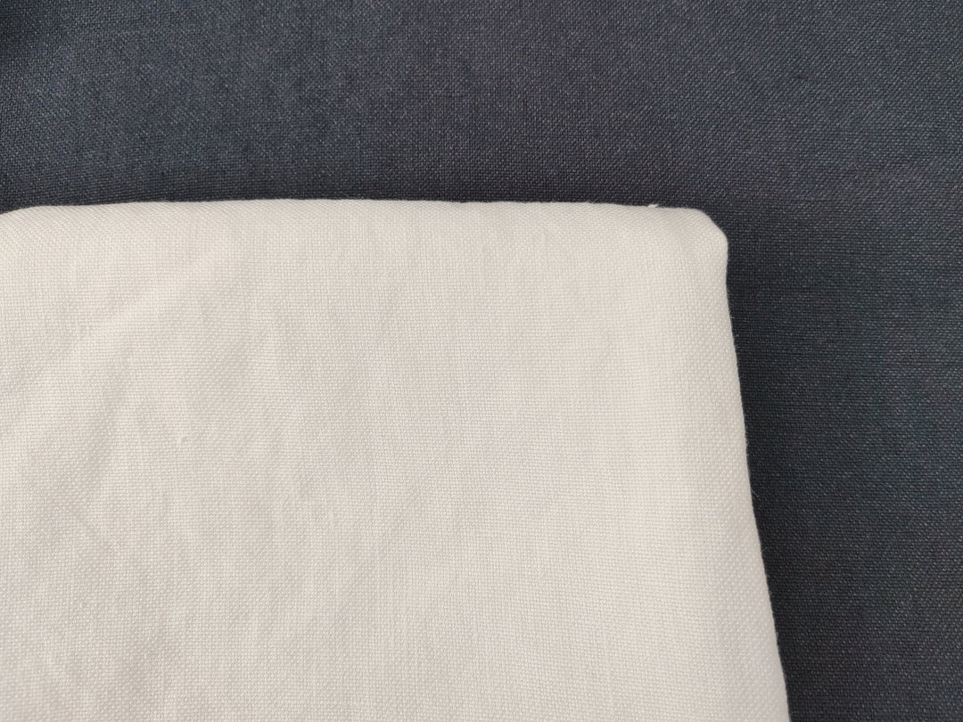Silk Linen Canvas Mat Fabric 6555 6935 6494 - The Linen Lab - White