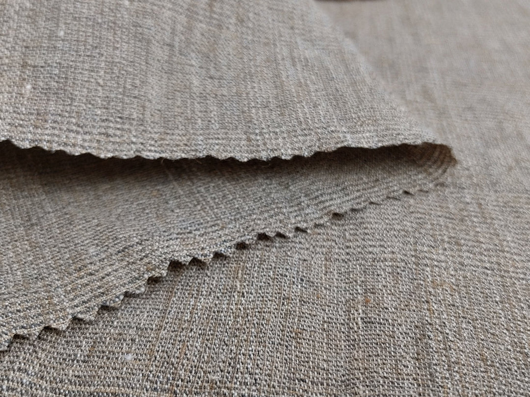 Sophisticated Threads: Linen Polyester Glen Plaid with Twisted Yarn 7121 7122 7611 - The Linen Lab - Beige
